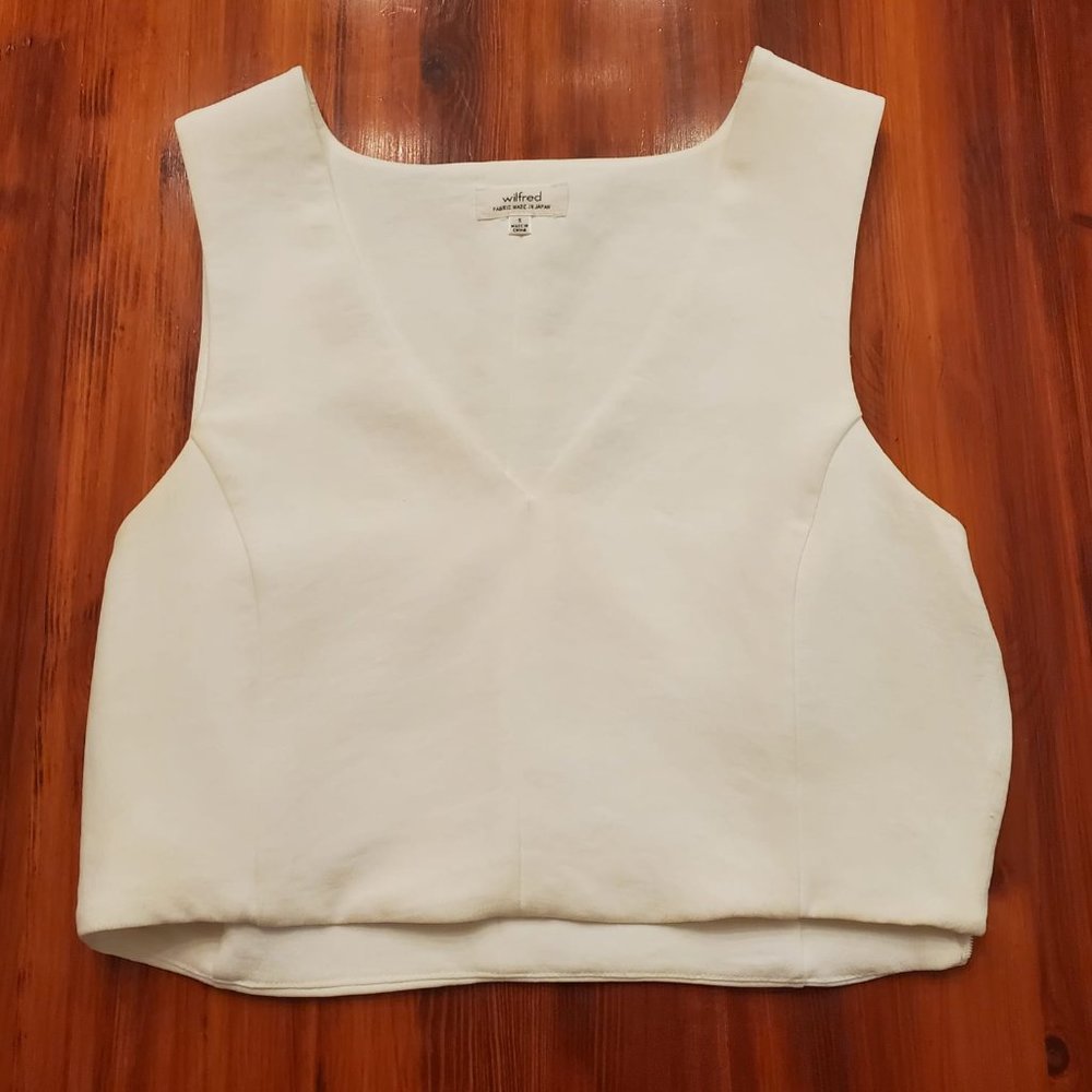 Wilfred - White Crop Top - Size Small